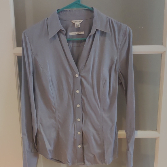 Calvin Klein Light Blue Button-Up Shirt - Picture 1 of 4